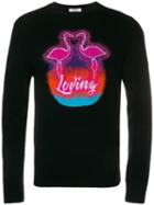 Valentino Palm Long-sleeve Sweater - Black