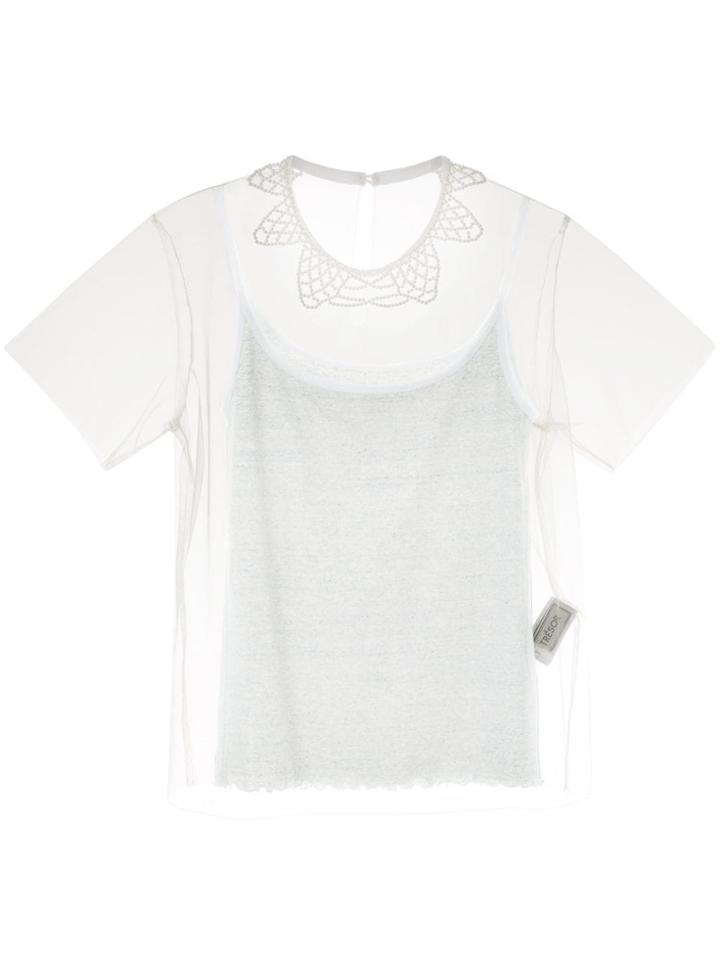 Tu Es Mon Trésor Layered Vest Top - White