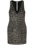 Just Cavalli Sequined Fitted Dress - Black