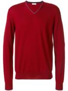 Etro V-neck Jumper - Red