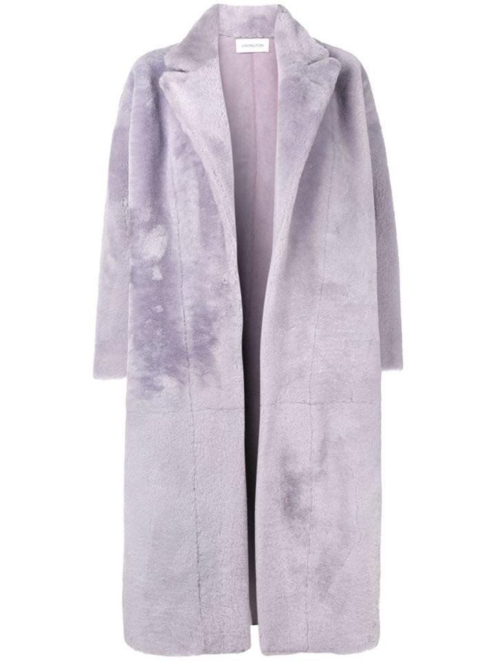16arlington Long Shearling Coat - Pink & Purple
