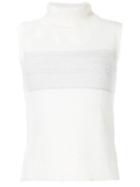 Loveless Fitted Turtle-neck Top - White
