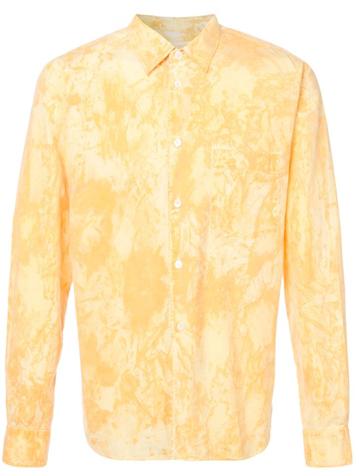 Comme Des Garçons Homme Plus Acid Wash Shirt - Yellow & Orange