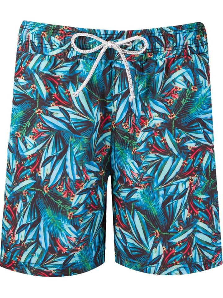 Lygia & Nanny Printed Swim Shorts, Men's, Size: 42, Blue, Polyester/spandex/elastane