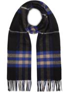 Burberry The Classic Cashmere Scarf In Check - Black