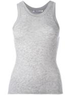 T By Alexander Wang Ribbed Tank Top, Women's, Size: Small, Grey, Viscose/nylon/wool/silk