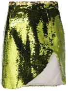 Amen Sequinned Mini Skirt - Green