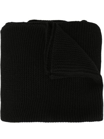 Sulvam Ribbed Knit Scarf - Black