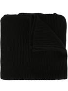 Sulvam Ribbed Knit Scarf - Black