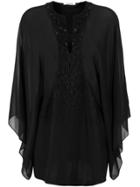Roberto Cavalli Sheer Sequin Embellished Blouse - Black