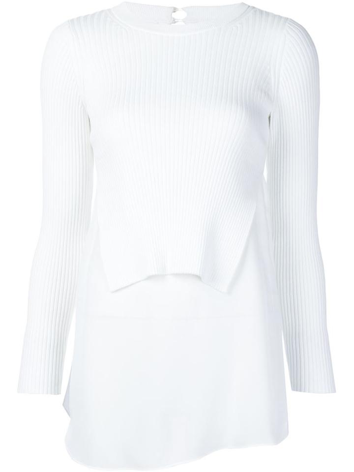 T By Alexander Wang Ribbed Knit Layered Jumper