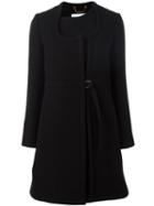 Chloé Asymmetric A-line Coat, Women's, Size: 36, Black, Viscose/silk/polyamide/virgin Wool