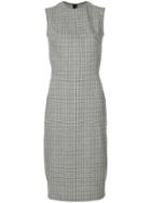 Ermanno Scervino Plaid Print Fitted Dress - Grey