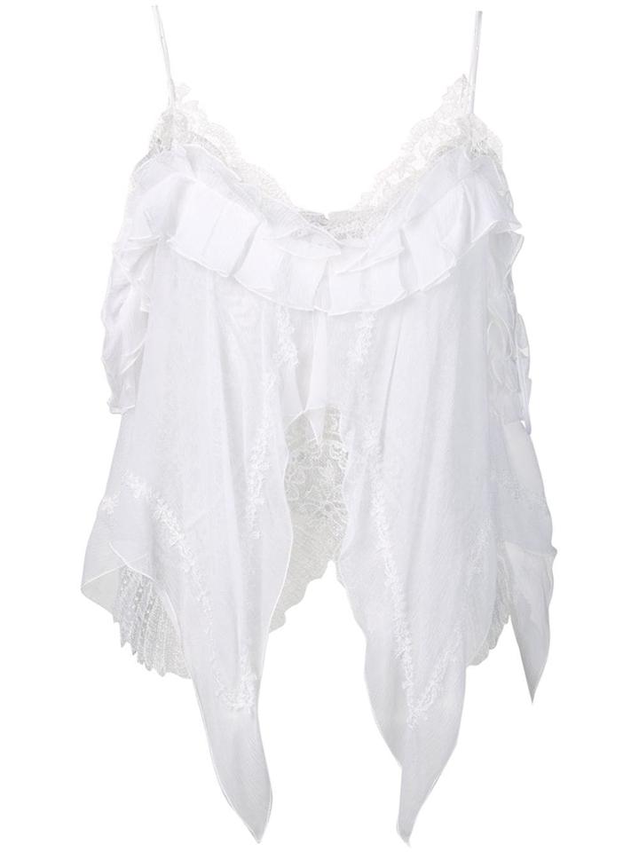 Ermanno Scervino Asymmetric Lace Top - White