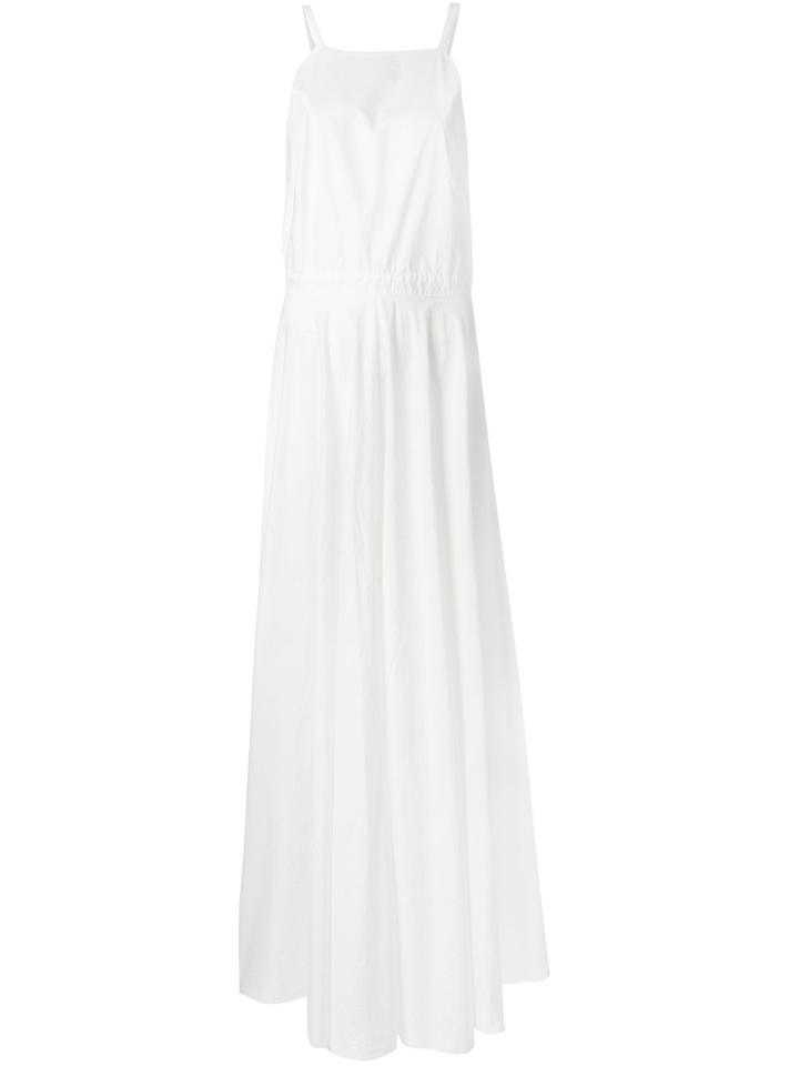Andrea Ya'aqov Open Back Flared Dress - White