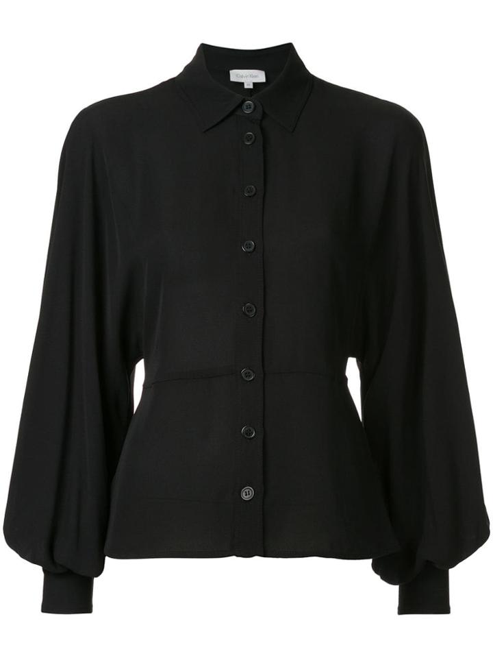 Ck Calvin Klein Georgette Balloon Sleeve Shirt - Black