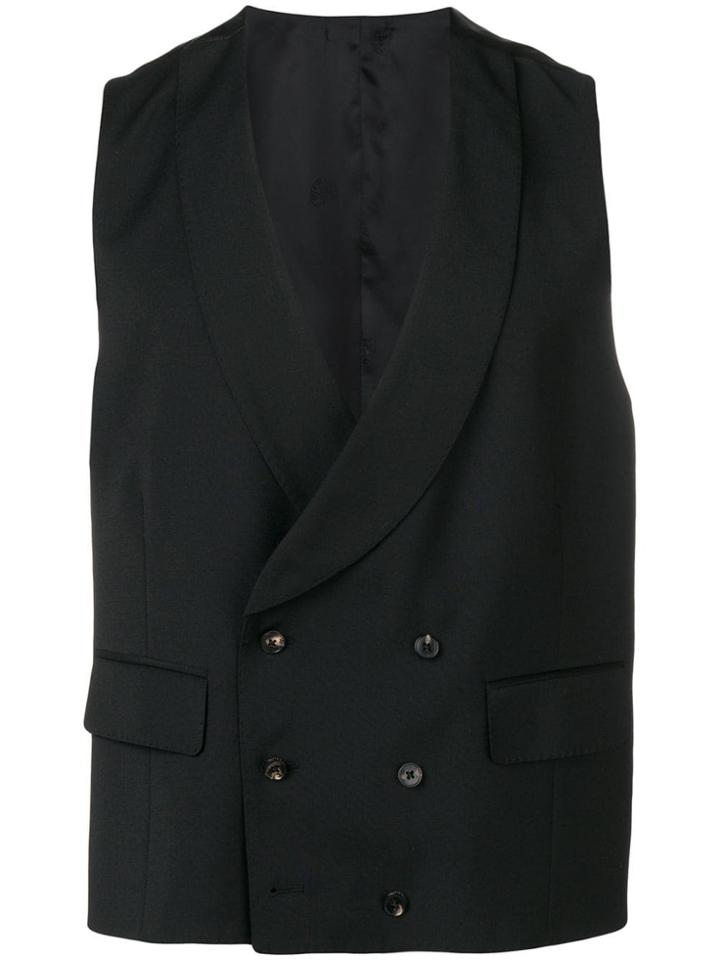 Gabriele Pasini Double Breasted Vest - Black