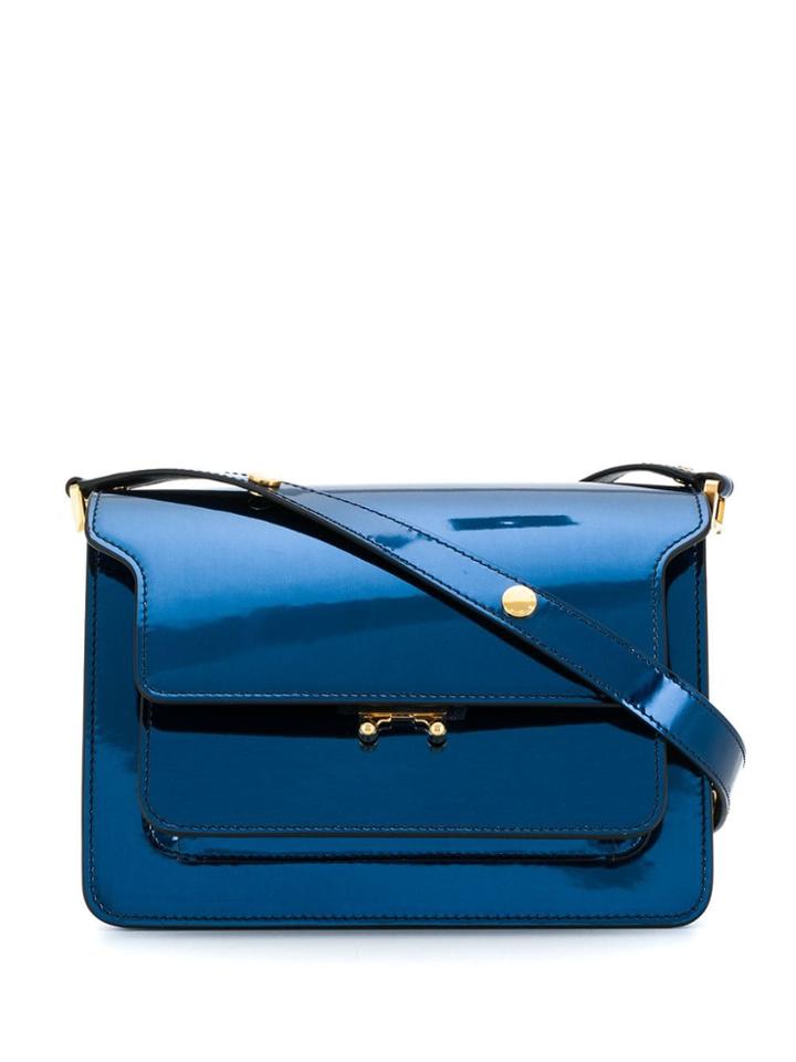 Marni Foldover Shoulder Bag - Blue