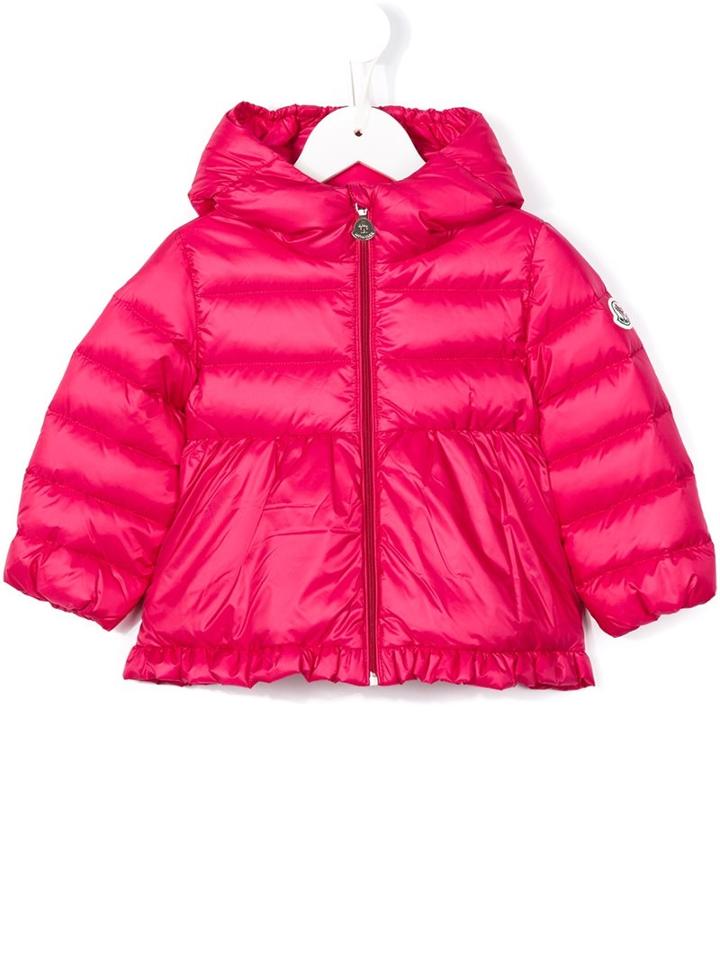 Moncler Kids 'odile' Padded Coat, Infant Girl's, Size: 6-9 Mth, Pink/purple