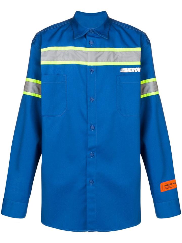 Heron Preston Reflective Stripe Shirt - Blue