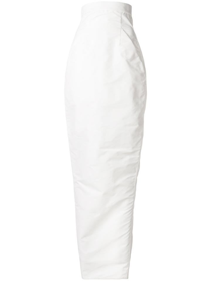 Rick Owens Tapered Fitted Maxi Skirt - White