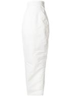 Rick Owens Tapered Fitted Maxi Skirt - White