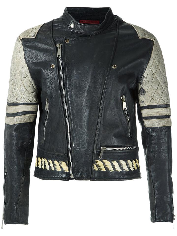 À La Garçonne - Hand-painted Jacket - Unisex - Leather - P, Black, Leather