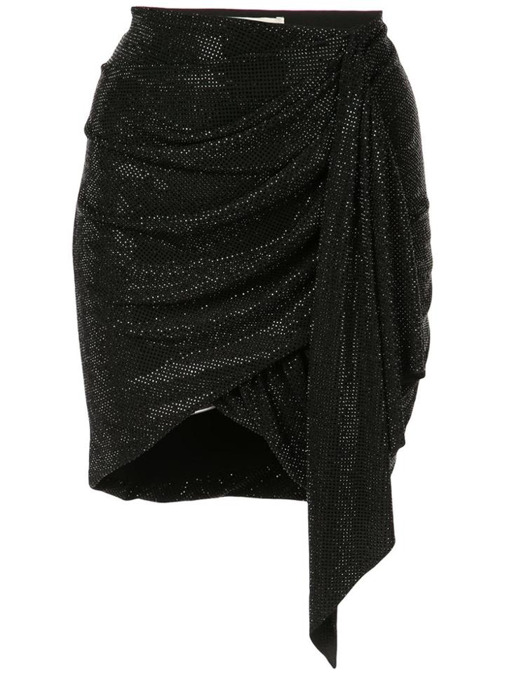 Alexandre Vauthier Side Drape Mini Skirt - Blue