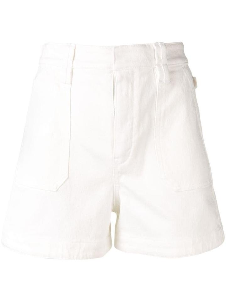 Chloé A-line Denim Mini Shorts - White