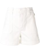 Chloé A-line Denim Mini Shorts - White