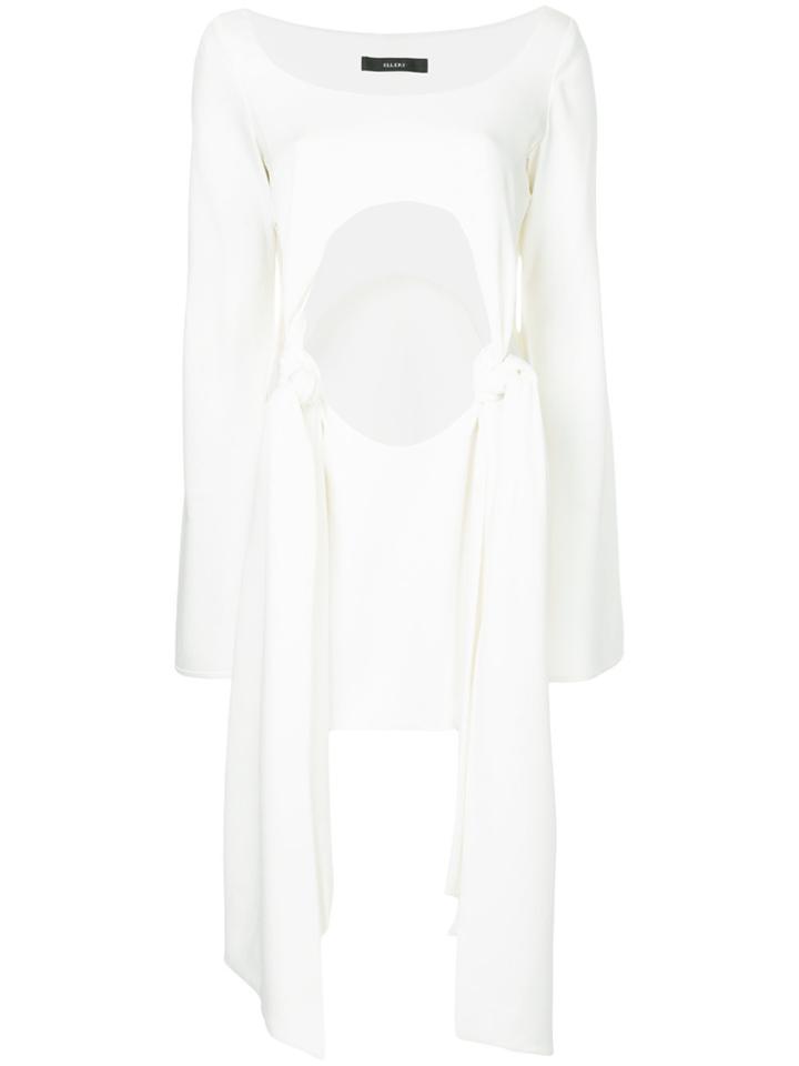 Ellery Technicolor Tie Front Top - White