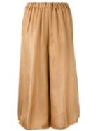 Forte Forte - Wide Leg Cropped Pants - Women - Polyamide/viscose - Ii, Women's, Yellow/orange, Polyamide/viscose