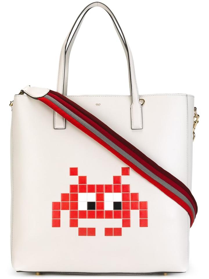 Anya Hindmarch 'space Invader Ebury' Tote, Women's, White