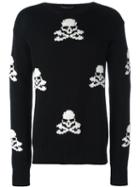 Ermanno Scervino 'skull' Pattern Pullover, Men's, Size: 46, Black, Cashmere/wool
