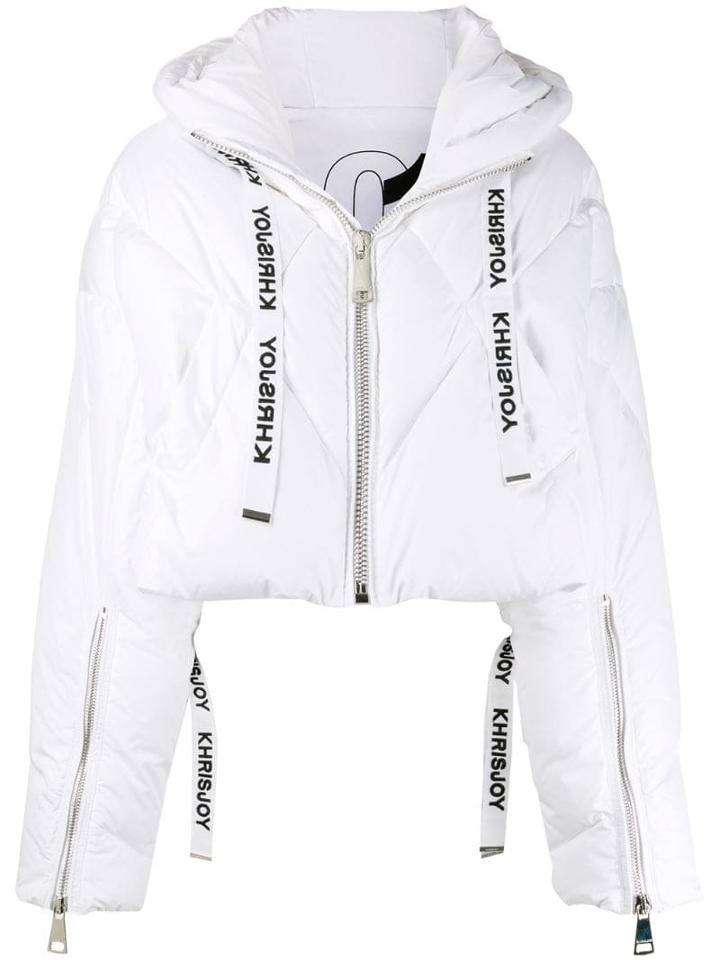 Khrisjoy Hooded Cropped Down Jacket - White