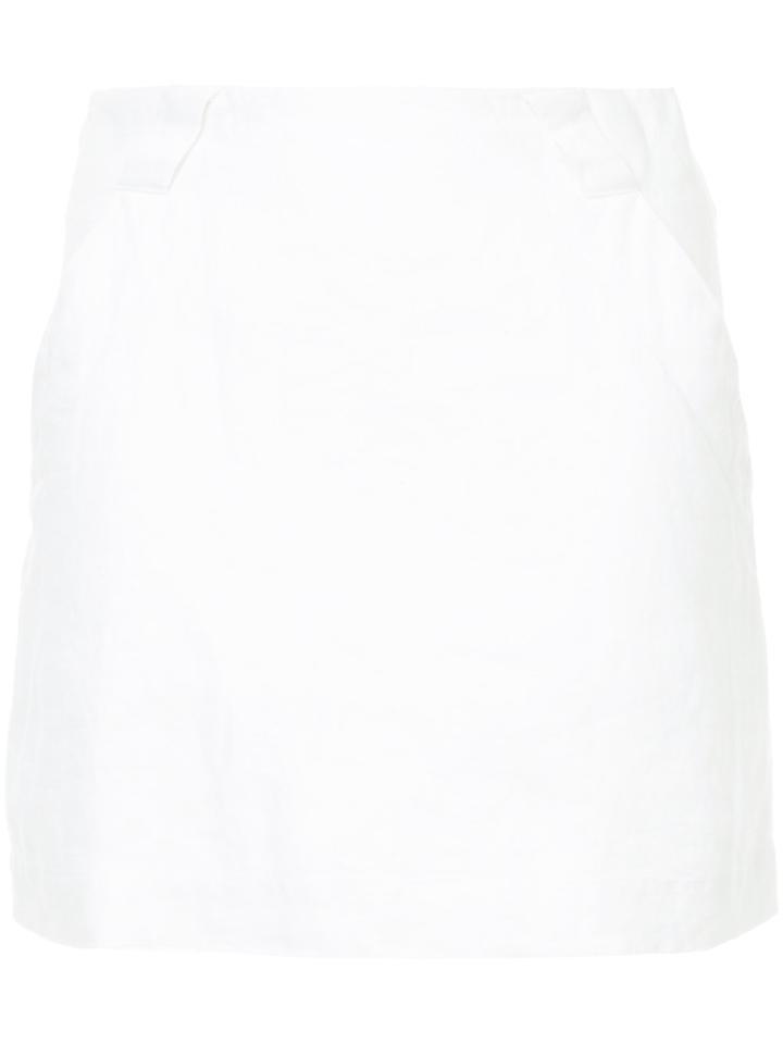 Venroy High-waisted Mini Skirt - White