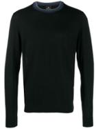 Ps Paul Smith Contrasting Neck Jumper - Black