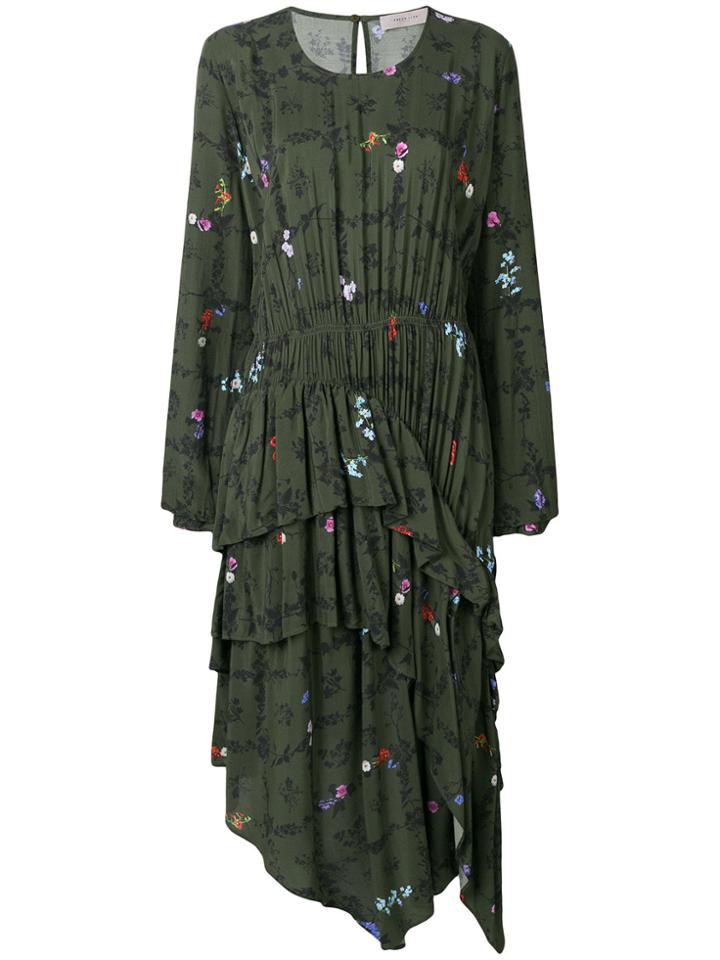 Preen Line Sinead Floral Vine Dress - Green