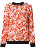 Kenzo Floral Jacquard Sweatshirt, Women's, Size: Large, Red, Viscose/acetate/triacetate/polyester