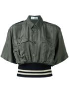 Faith Connexion Contrast Trim Shirt, Women's, Size: Medium, Green, Acrylic/polyester/polyamide/spandex/elastane