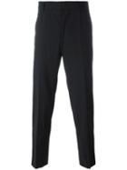 Juun.j Pleated Tapered Trousers, Men's, Size: 46, Black, Nylon/polyester/polyurethane/wool
