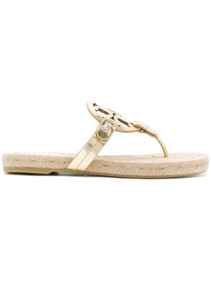 Tory Burch Miller Espadrille Sandals - Metallic