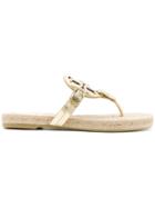 Tory Burch Miller Espadrille Sandals - Metallic