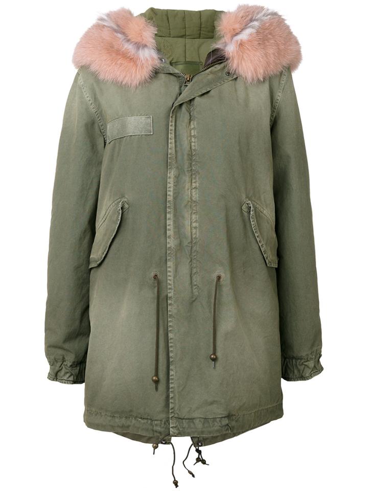 Mr & Mrs Italy Contrast Hood Parka - Green