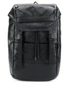 Versace Jeans Couture Embossed Logo Backpack - Black