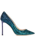 Jimmy Choo Glitter Romy Pumps - Green