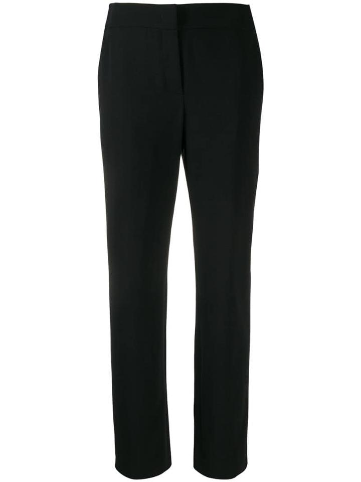 Giorgio Armani Crepe Lana Stretch Trousers - Black