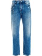 Msgm - Cropped Jeans - Women - Cotton/polyester - 42, Blue, Cotton/polyester