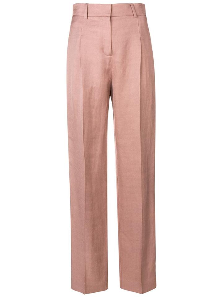 Esteban Cortazar High-waisted Straight-fit Trousers - Pink
