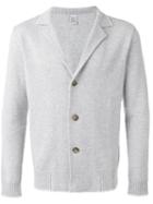 Eleventy - Ribbed Collar Cardigan - Men - Cashmere - L, Grey, Cashmere